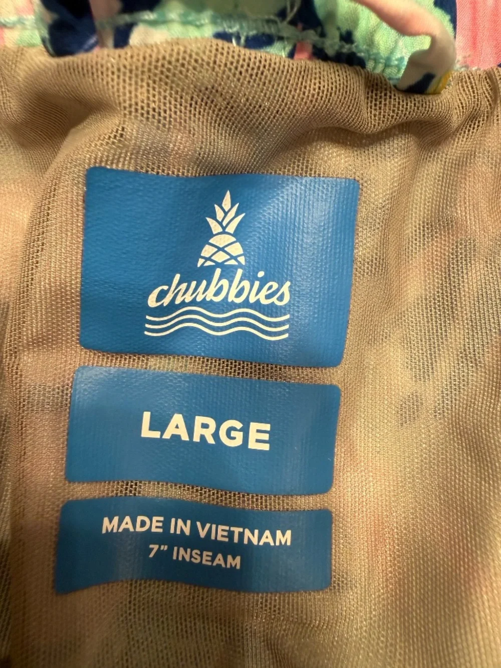 Chubbies Vacation Blooms Stretch Swim Trunks Size L